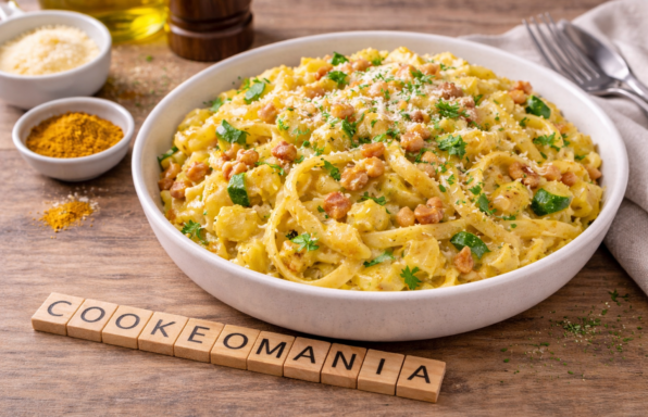 Préparez des tagliatelles fraîches au Cookeo avec courgettes, bacon et curry pour un plat rapide, parfumé, fondant et facile à servir au quotidien.
