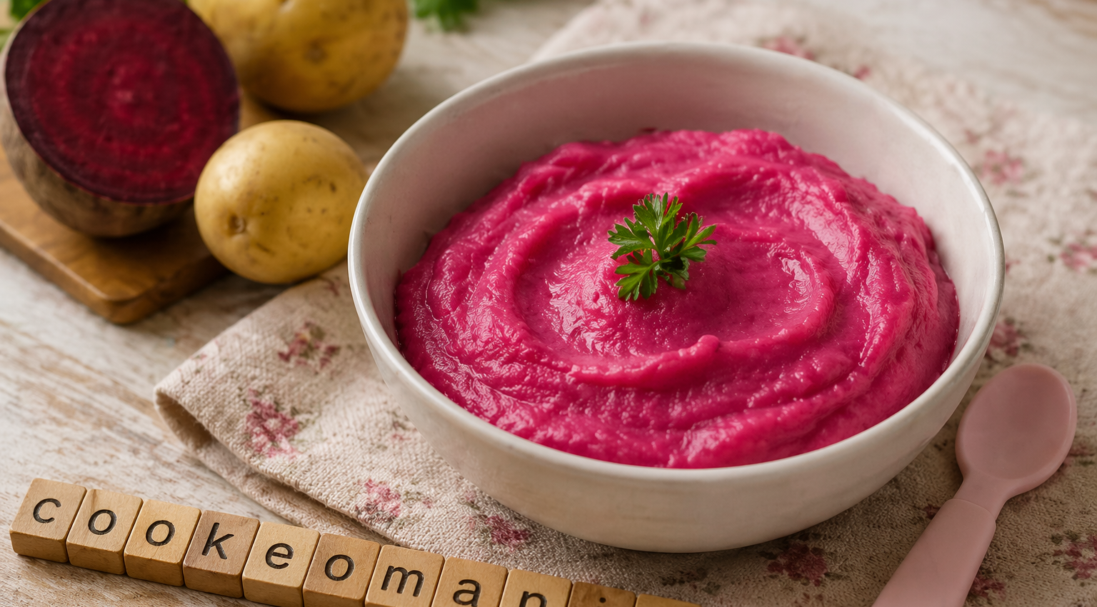 Purée de pomme de terre et betterave au Cookeo pour bébé dès 6 mois