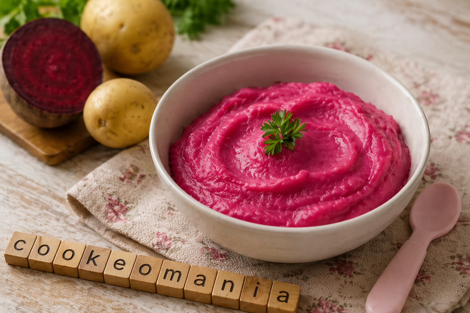 Purée de pomme de terre et betterave au Cookeo pour bébé dès 6 mois