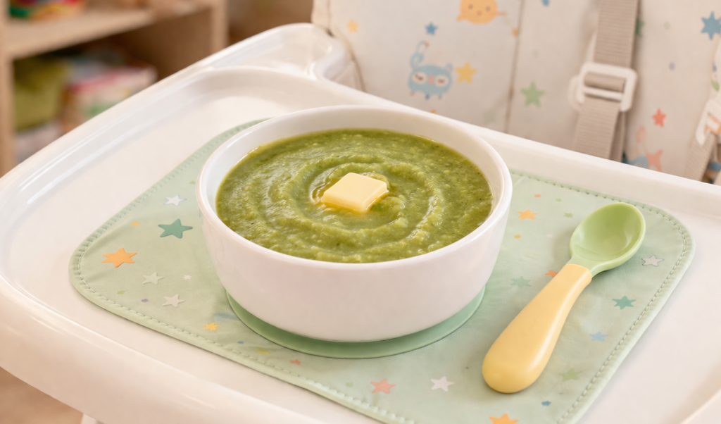 Soupe verte toute douce pour bébé au Cookeo