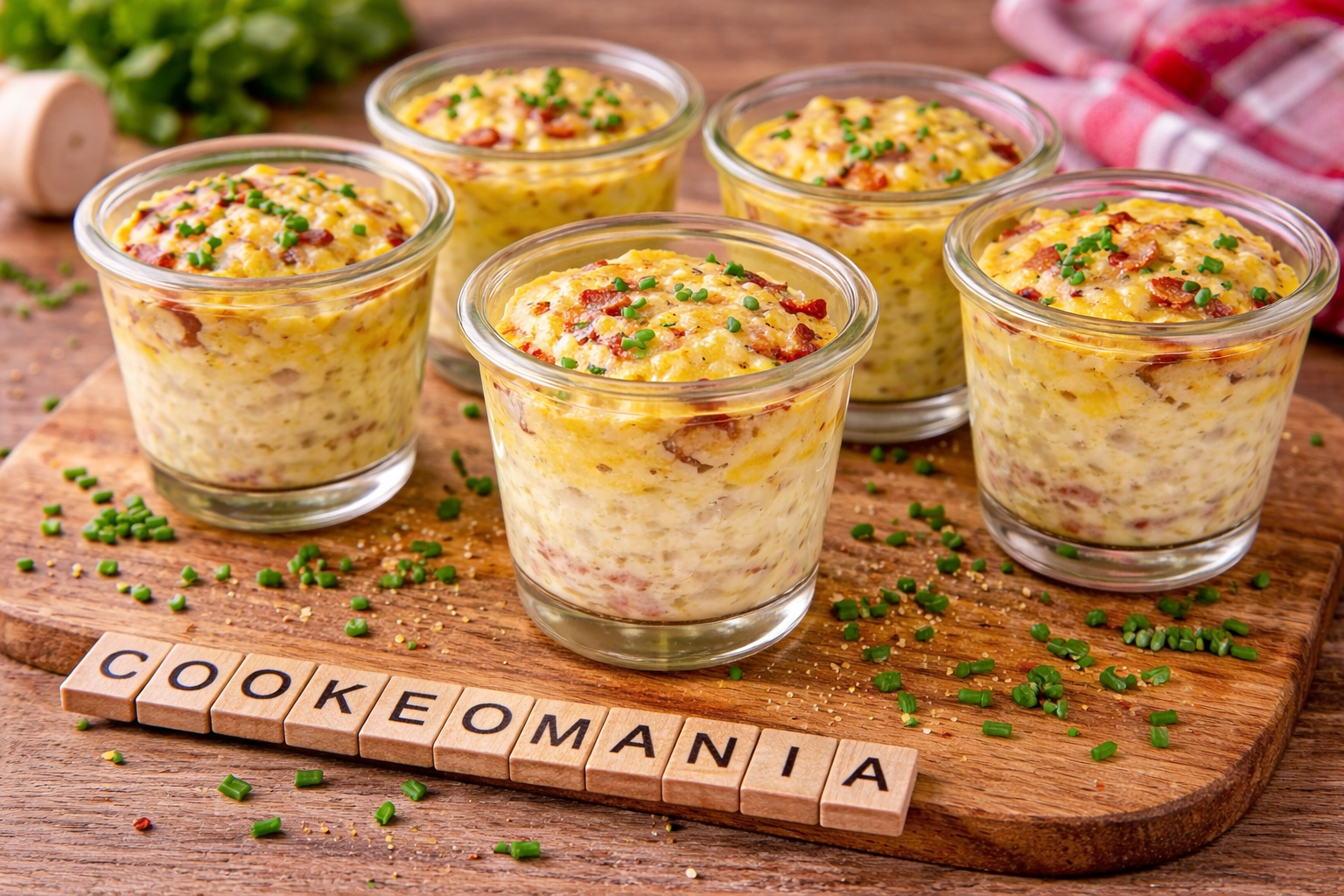 Petits flans fondants aux lardons et emmental au Cookeo