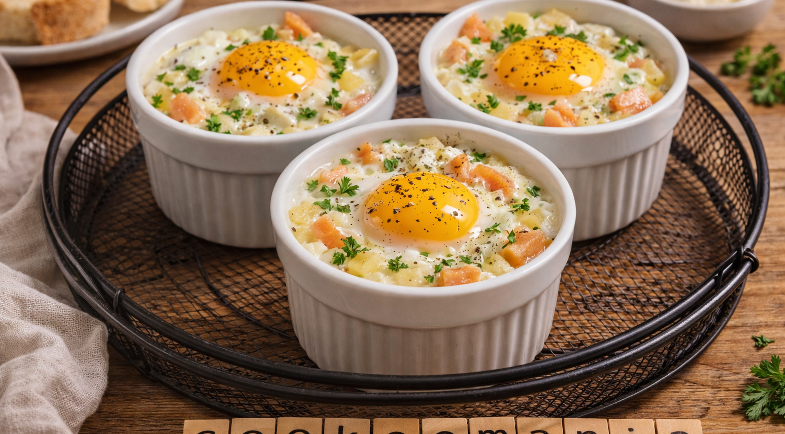 Œuf cocotte au saumon fumé au Cookeo la recette facile et gourmande avec pommes de terre et comté