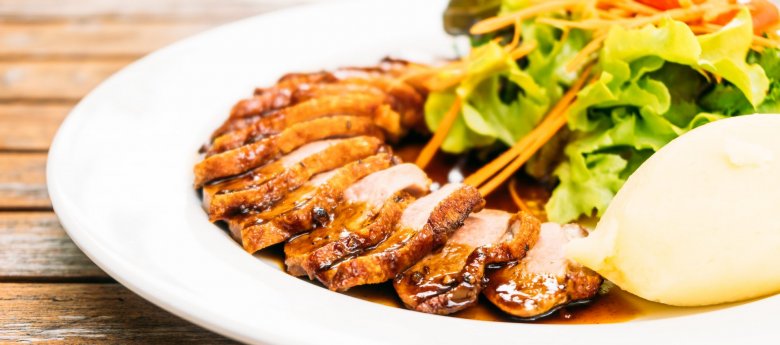 Aiguillettes de canard au jus d'orange