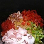 One pot pasta poivron, jambon, lardon à l'autocuiseur Moulinex
