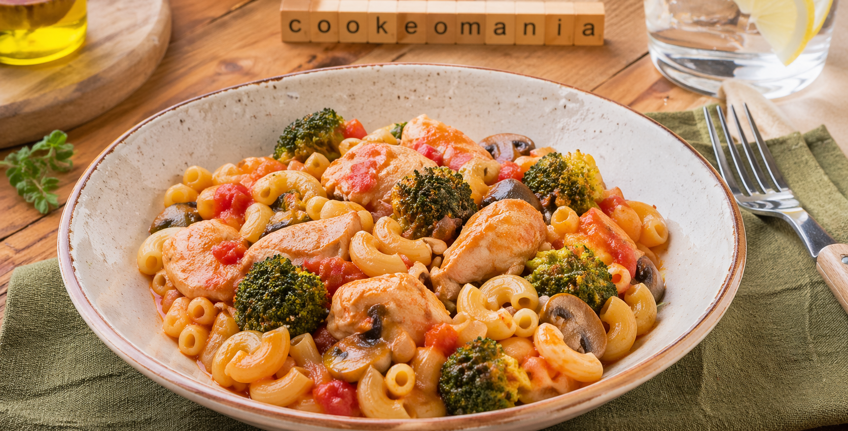 Poulet et pâtes aux légumes WW au Cookeo, un plat léger et complet