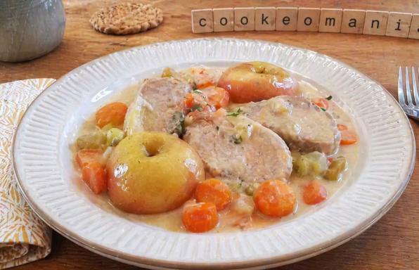 Veau au calvados light au Cookeo un plat fondant aux pommes et légumes