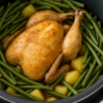 Poulet entier haricots verts et pommes de terre à l'autocuiseur cookéo