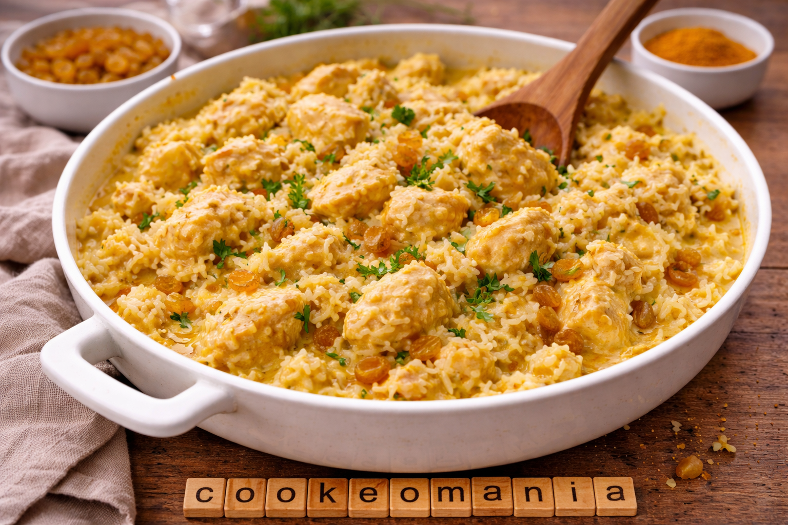 Riz au curry et raisins au Cookeo : le poulet crémeux sucré salé qui change du riz classique