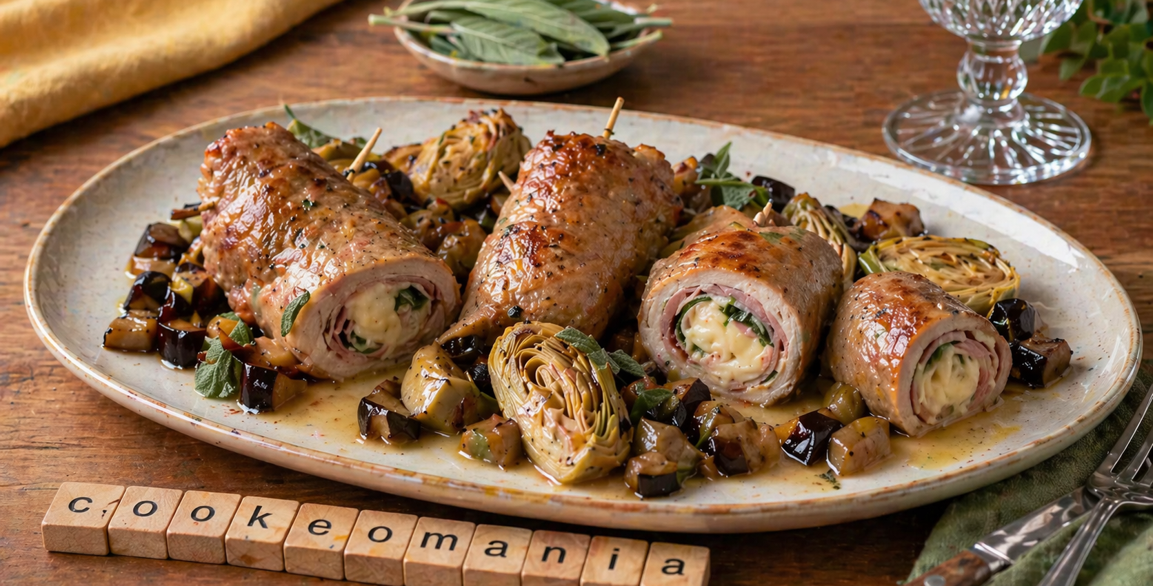 Saltimbocca de veau au Cookeo une recette chic et facile aux artichauts et aubergines