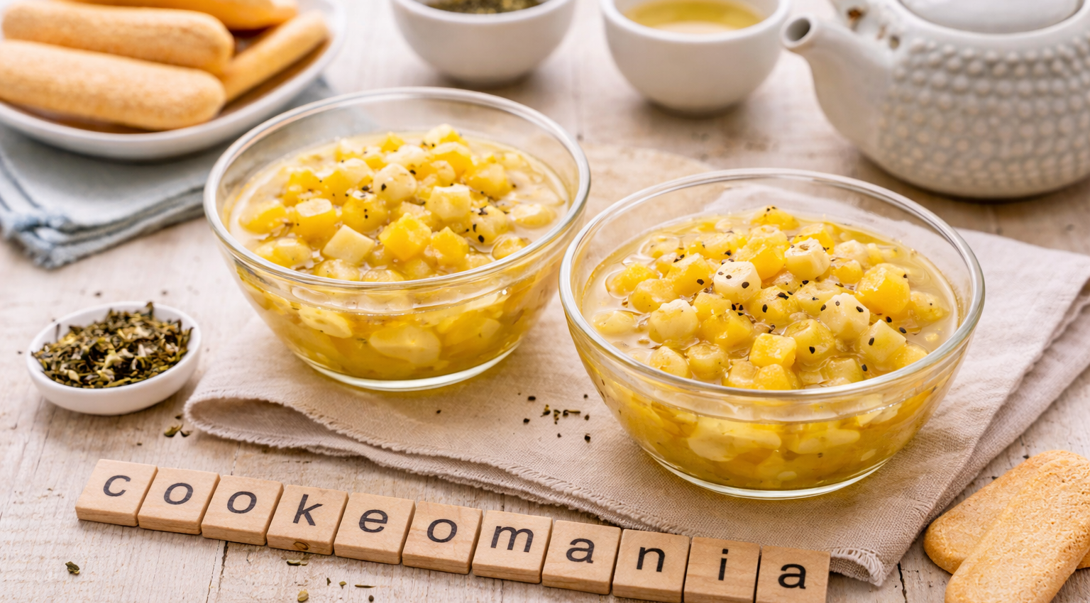 Soupe de fruits exotiques au thé jasmin ultra parfumée au Cookeo