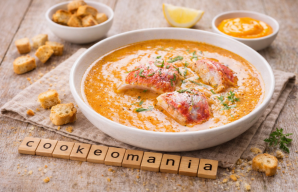 Soupe de rouget et roussette au safran, comme une bouillabaisse toute simple au Cookeo