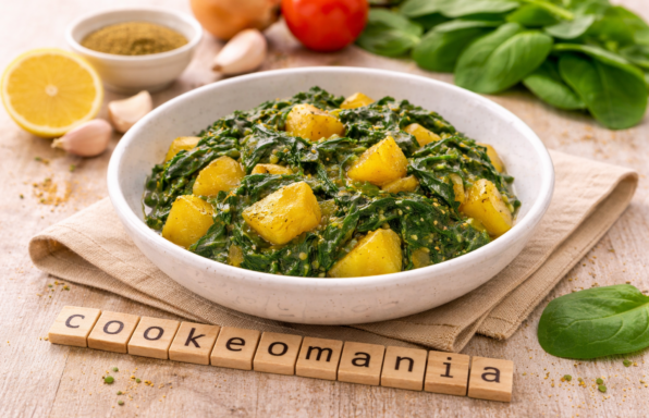 Aloo palak fondant aux épinards et pommes de terre parfumées au Cookeo