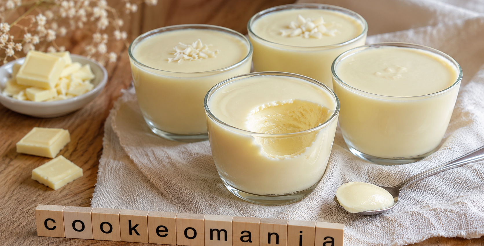 Crème au chocolat blanc au Cookeo, un dessert fondant et tout doux en verrines