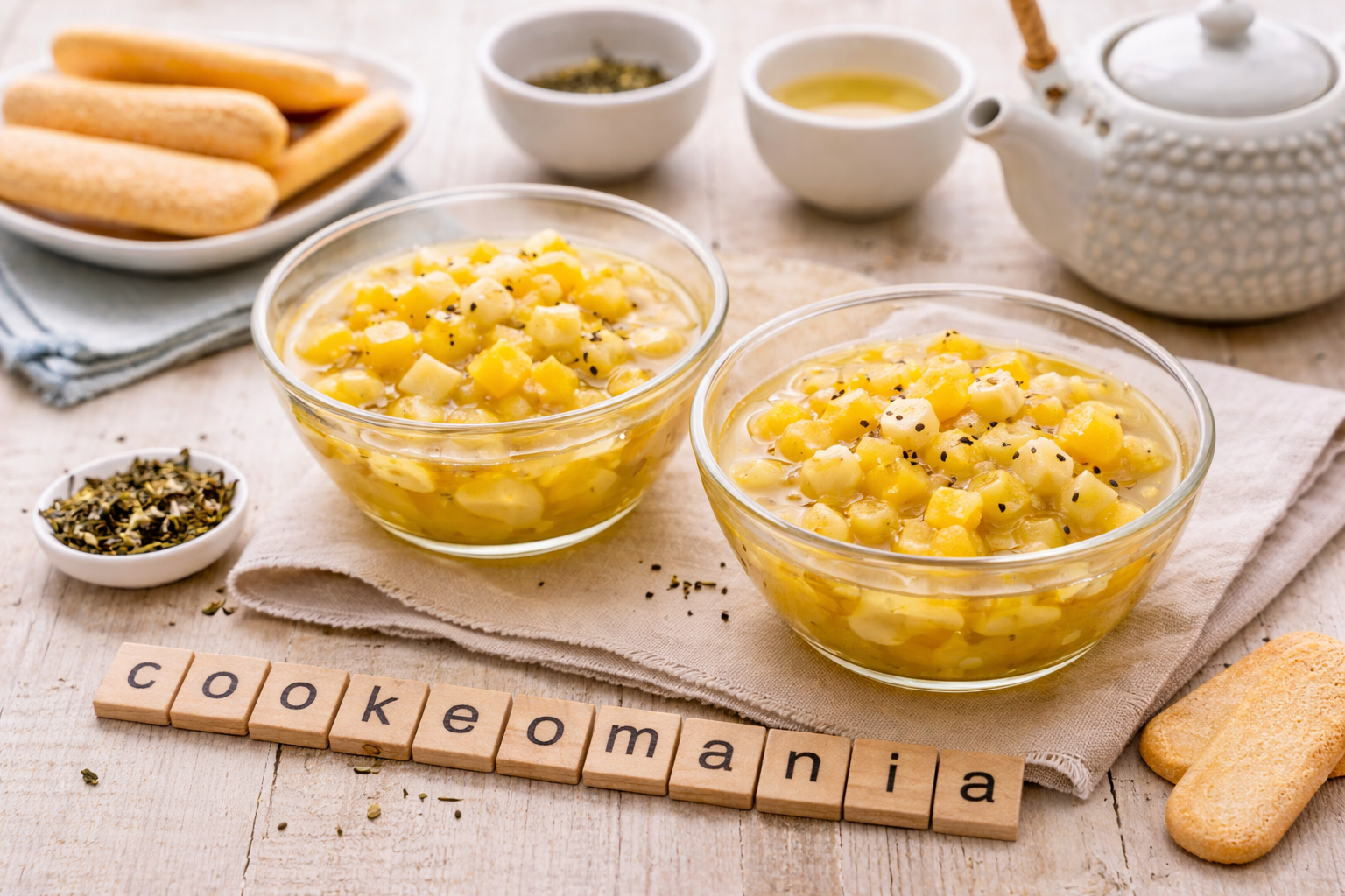Soupe de fruits exotiques au thé jasmin ultra parfumée au Cookeo