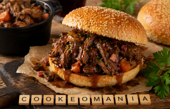 Bourguignon Burger au Cookeo le burger ultra gourmand qui revisite le bœuf bourguignon