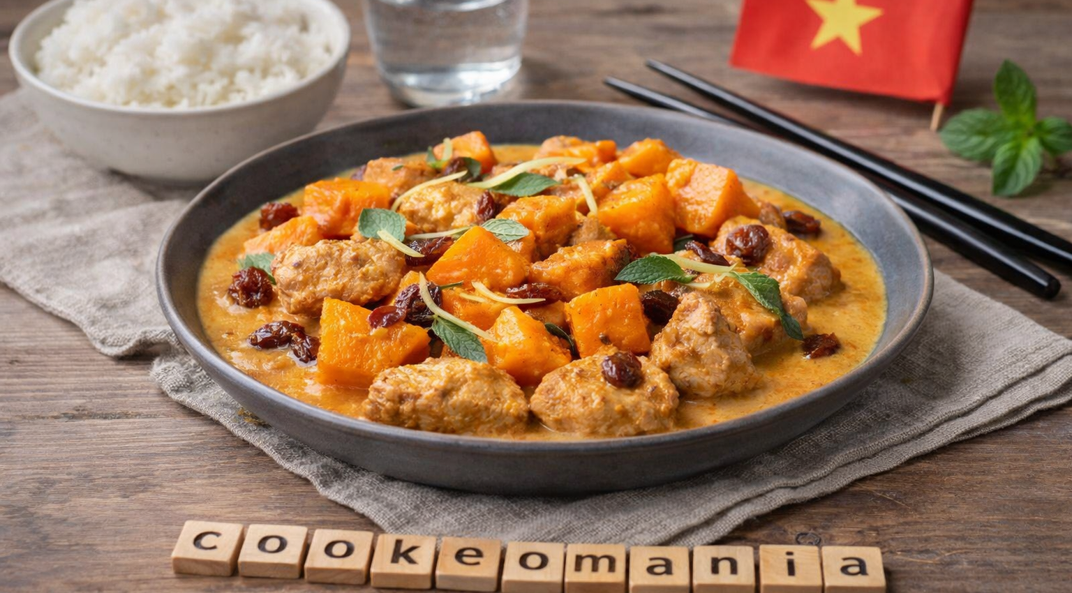 Porc au curry vietnamien au Cookeo la recette facile au lait de coco et potiron