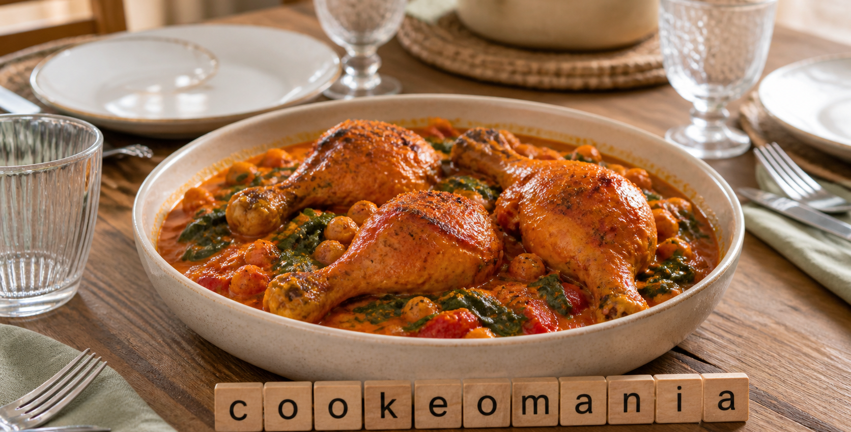 Poulet tandoori au Cookeo, cuisses marinées aux épices et légumes fondants