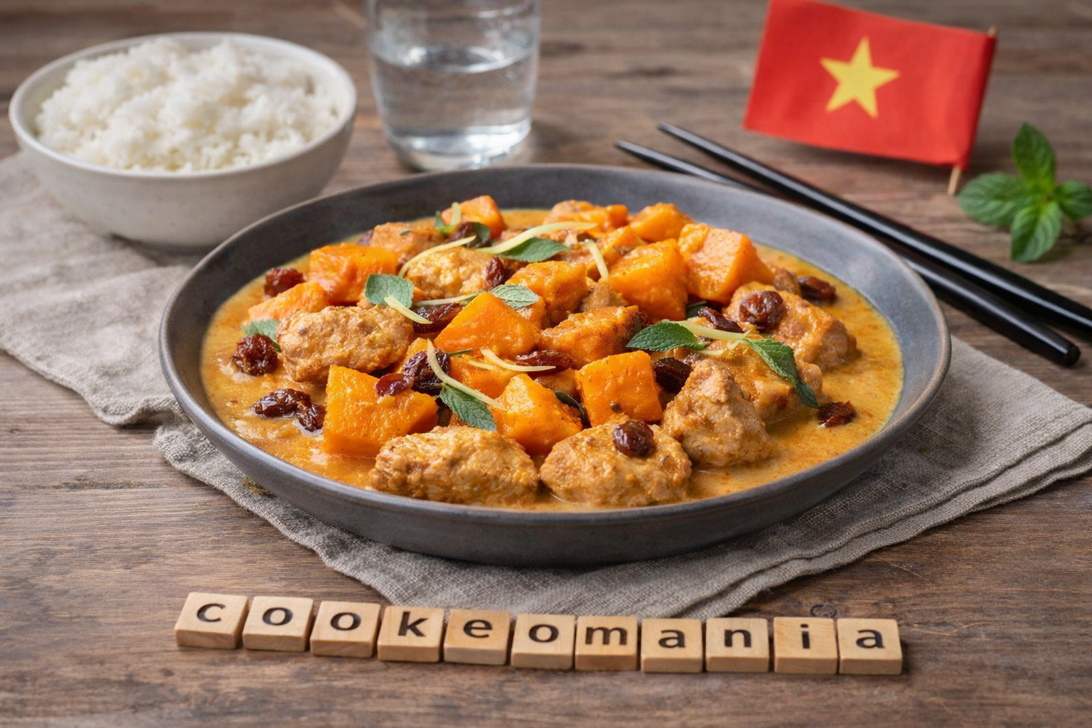 Porc au curry vietnamien au Cookeo la recette facile au lait de coco et potiron