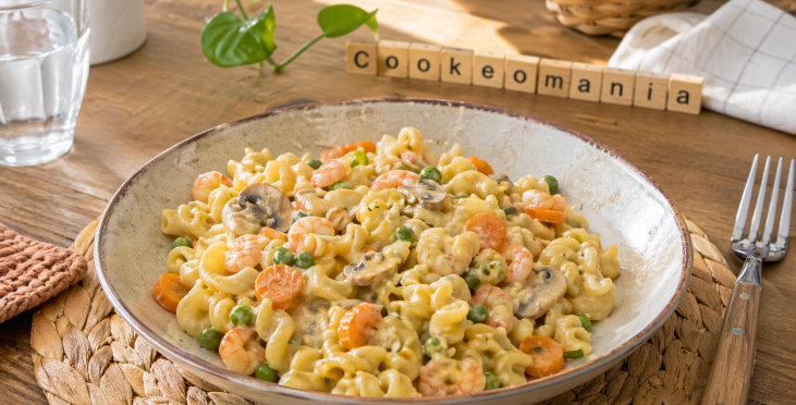 One pot pasta aux petites crevettes au Cookeo la recette rapide et crémeuse qui sauve le repas