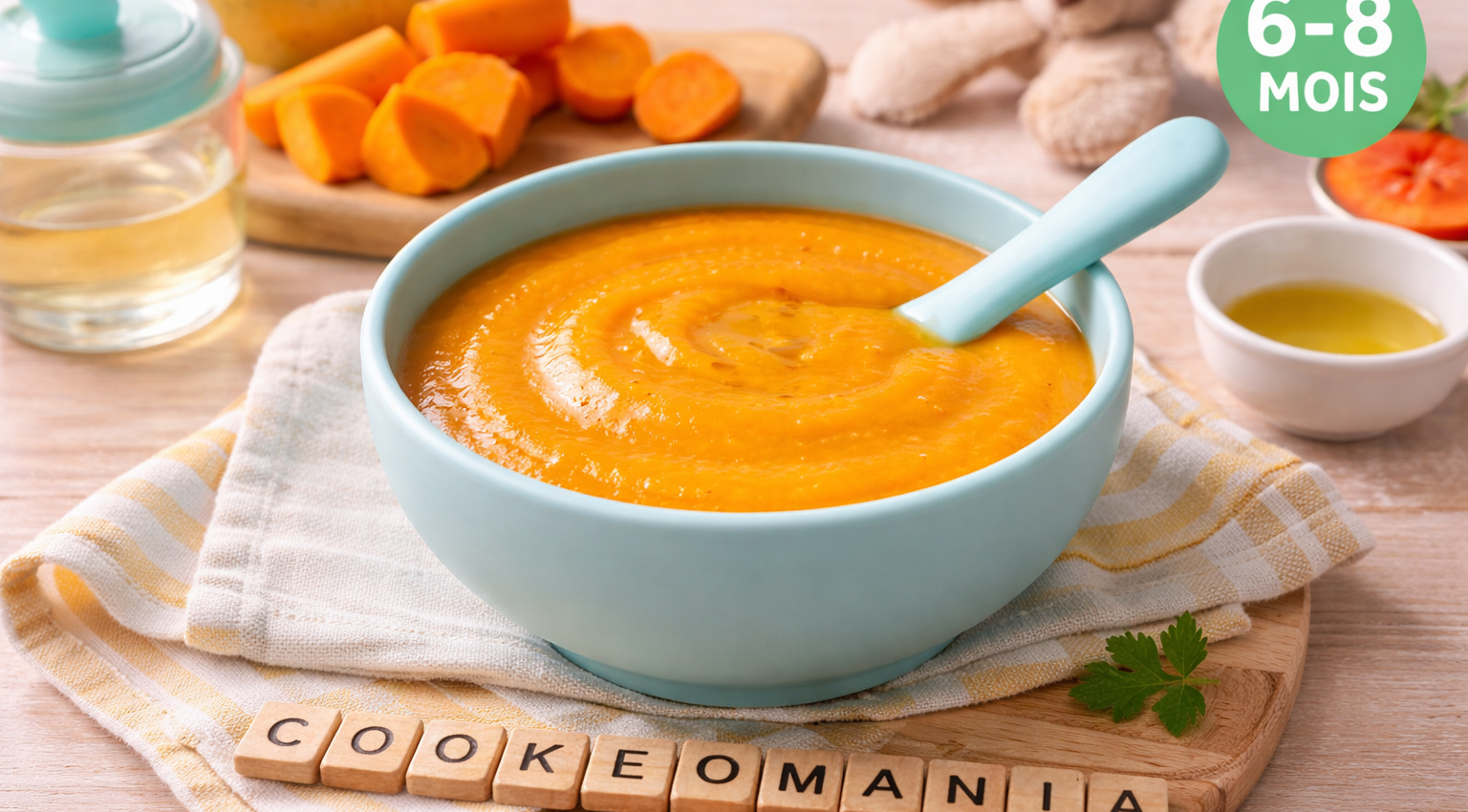 Cette soupe orange pour bébé au Cookeo est parfaite pour une première purée douce et réconfortante
