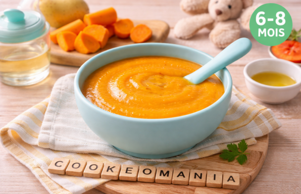 Cette soupe orange pour bébé au Cookeo est parfaite pour une première purée douce et réconfortante