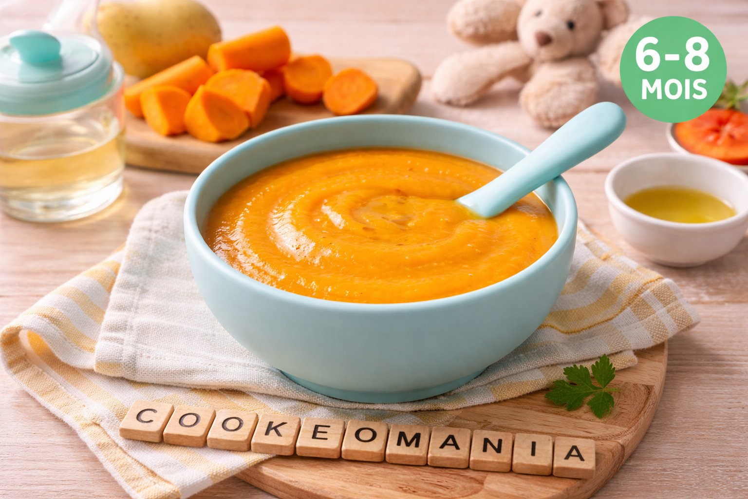 Cette soupe orange pour bébé au Cookeo est parfaite pour une première purée douce et réconfortante