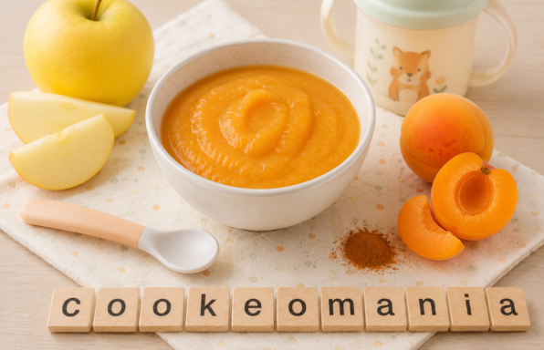 Compote bébé pomme abricot cannelle au Cookeo, une douceur fruitée dès 6 mois