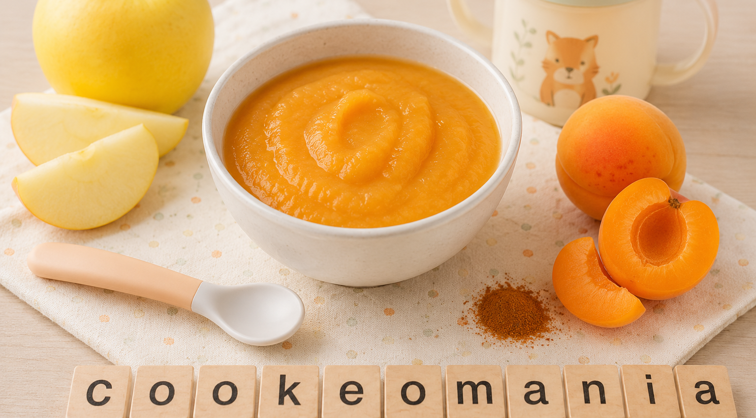 Compote bébé pomme abricot cannelle au Cookeo, une douceur fruitée dès 6 mois