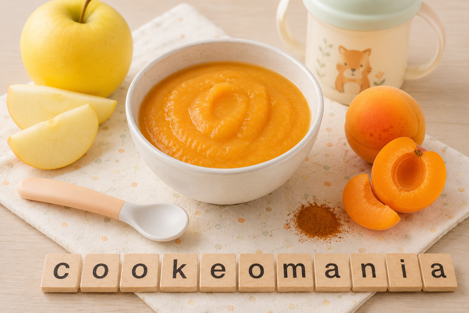 Compote bébé pomme abricot cannelle au Cookeo, une douceur fruitée dès 6 mois