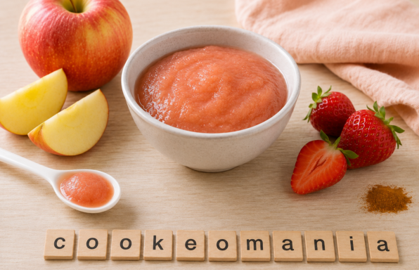 Compote bébé pomme fraise cannelle au Cookeo, une petite douceur fruitée dès 6 mois