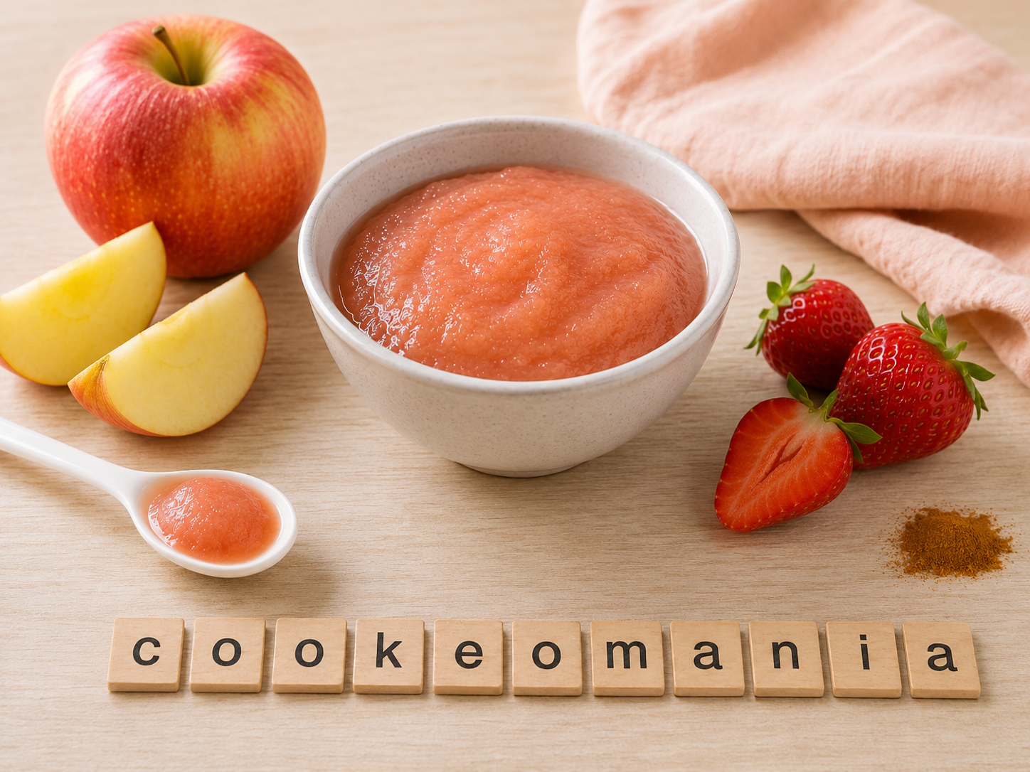 Compote bébé pomme fraise cannelle au Cookeo, une petite douceur fruitée dès 6 mois