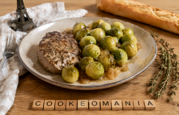 Pavé de porc oignon persil et choux de Bruxelles au Cookeo un plat complet et savoureux pour changer du quotidien
