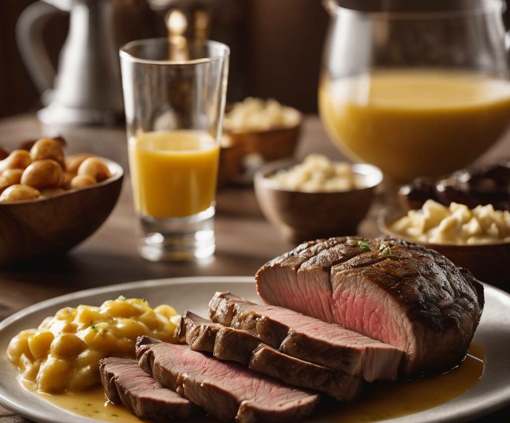 Rôti de bœuf moutarde