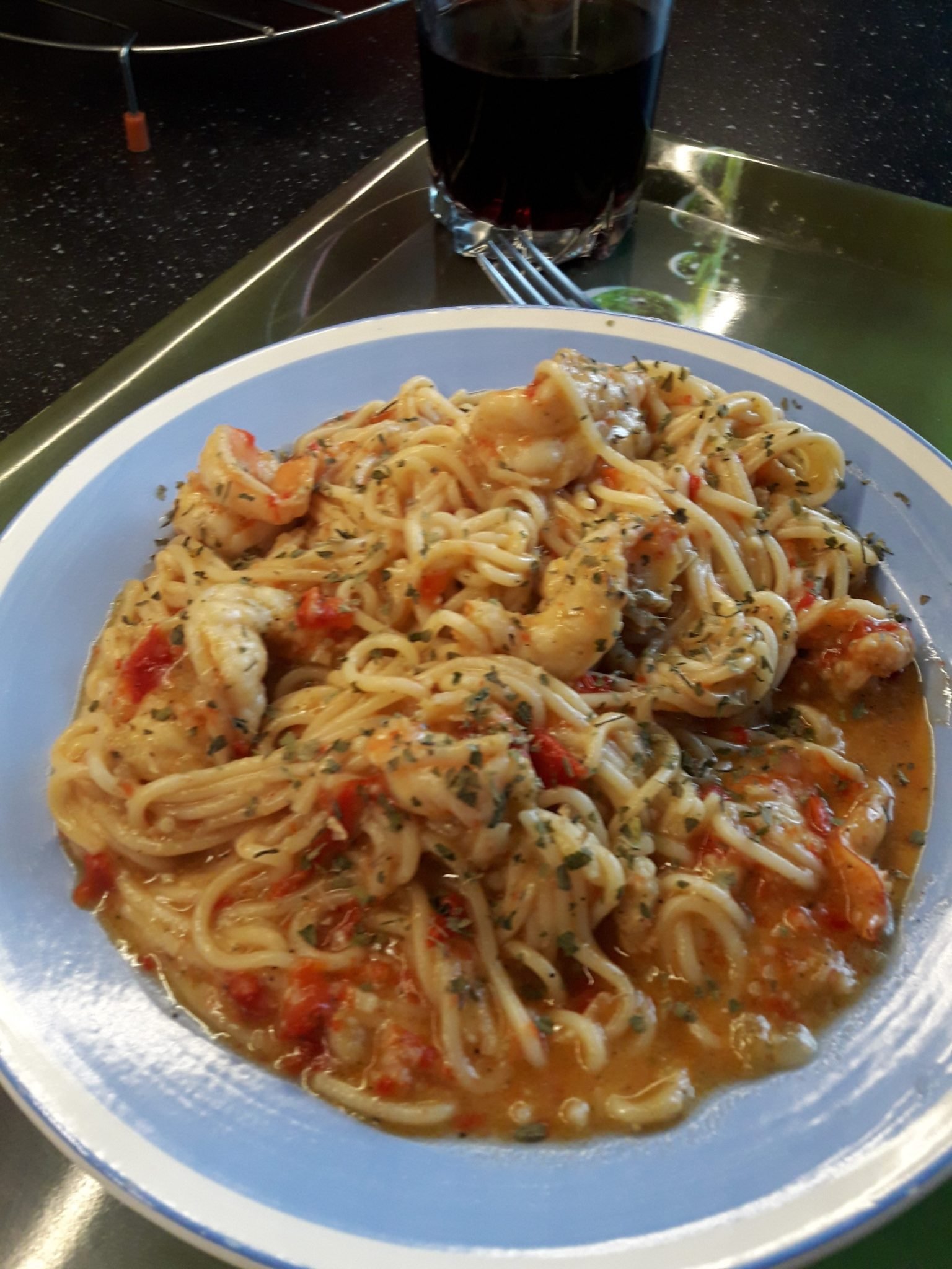 Spaghettis aux scampis au cookeo