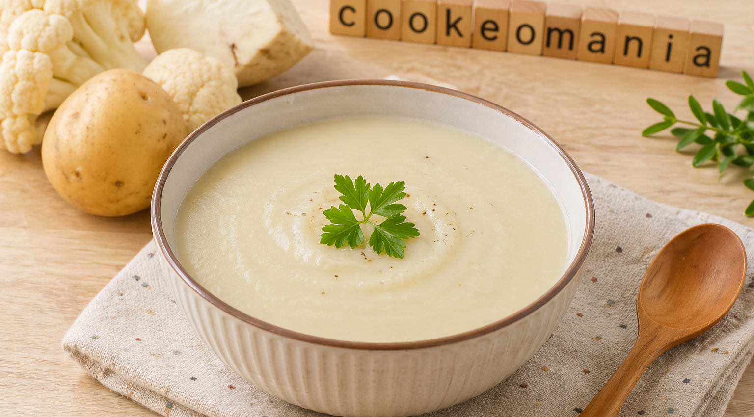 Soupe blanche pour bébé de 6 à 8 mois au Cookeo un velouté doux au chou-fleur et céleri-rave