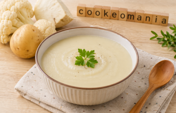 Soupe blanche pour bébé de 6 à 8 mois au Cookeo un velouté doux au chou-fleur et céleri-rave