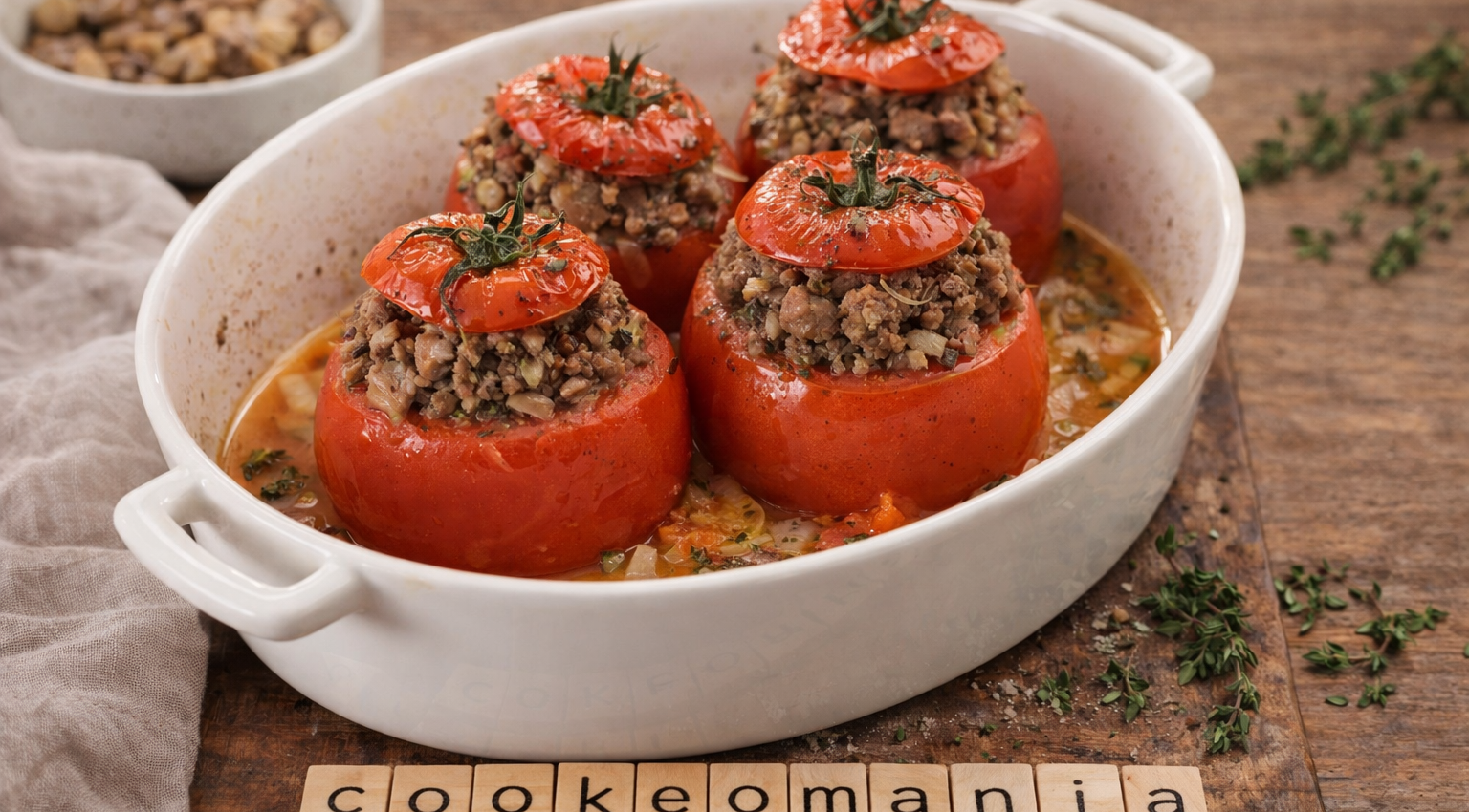 Tomates farcies aux champignons WW au Cookeo la recette légère au bœuf haché 5 %