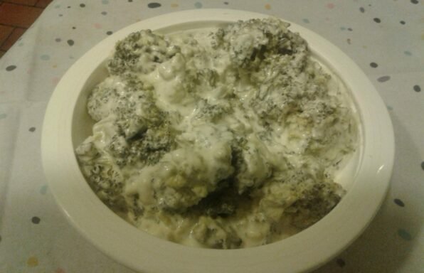 Brocolis à la crème de chèvre