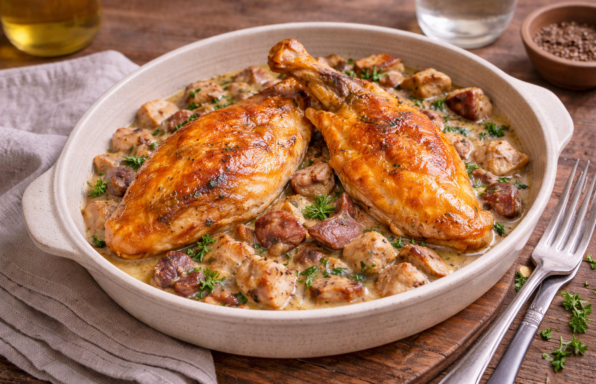 Suprêmes de Pintade aux Cèpes