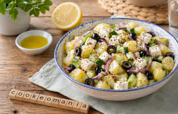 Pommes de terre à la grecque au Cookeo une salade fraîche, facile et pleine de saveurs