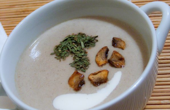 Velouté de poireaux aux champignons au cookeo