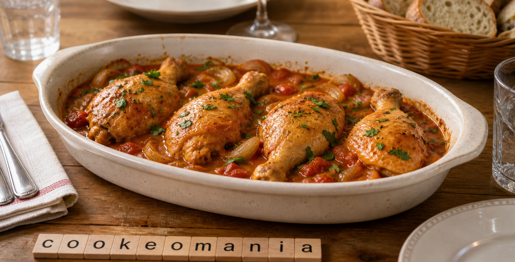 Poulet en sauce rapide au Cookeo, des cuisses fondantes dans une sauce maison toute simple