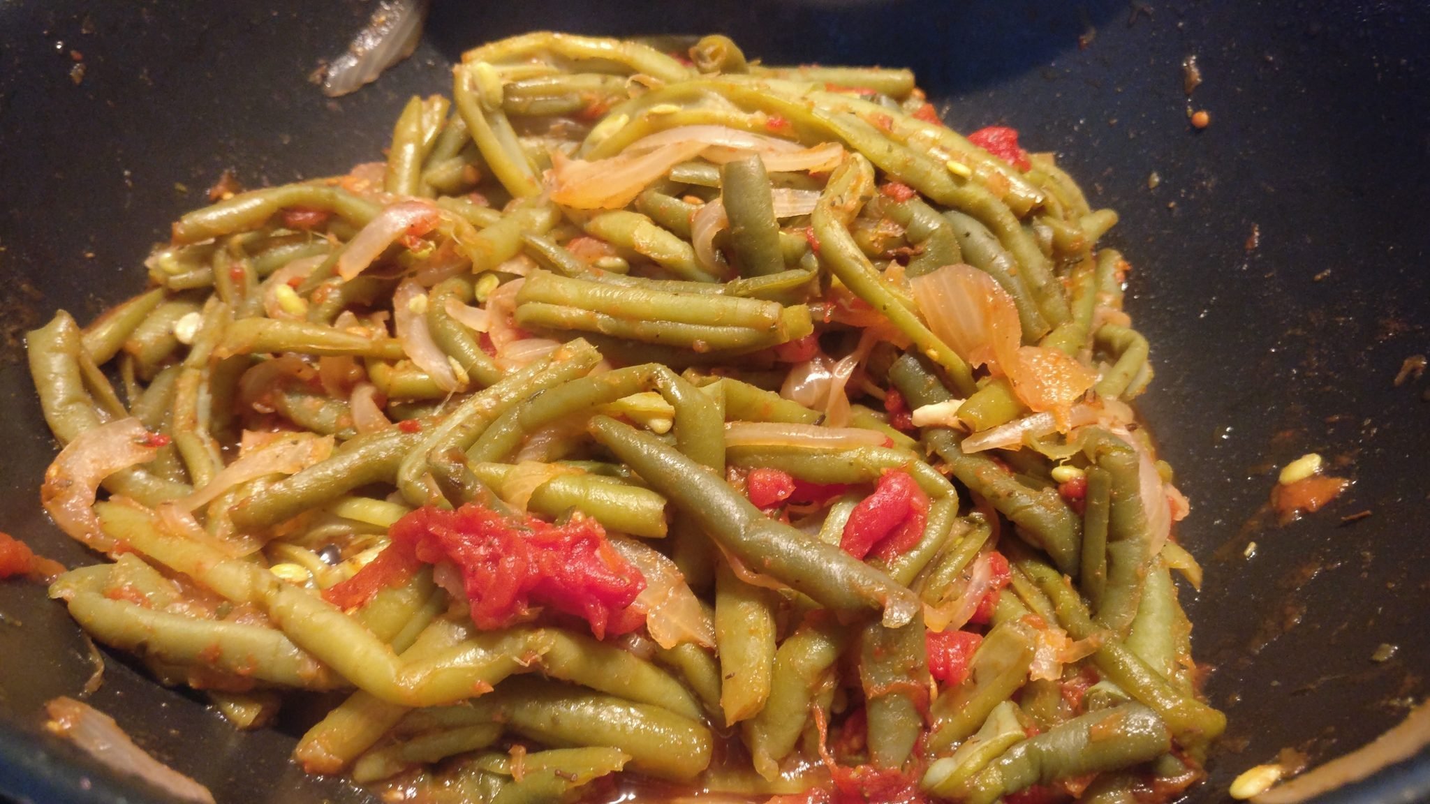 Haricots verts à la tomate au cookeo