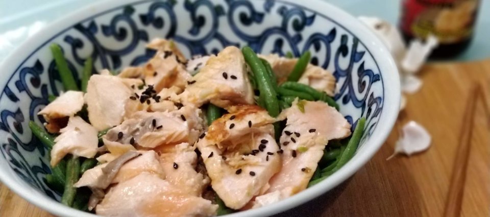 Saumon et haricots verts à la Japonaise au Cookeo