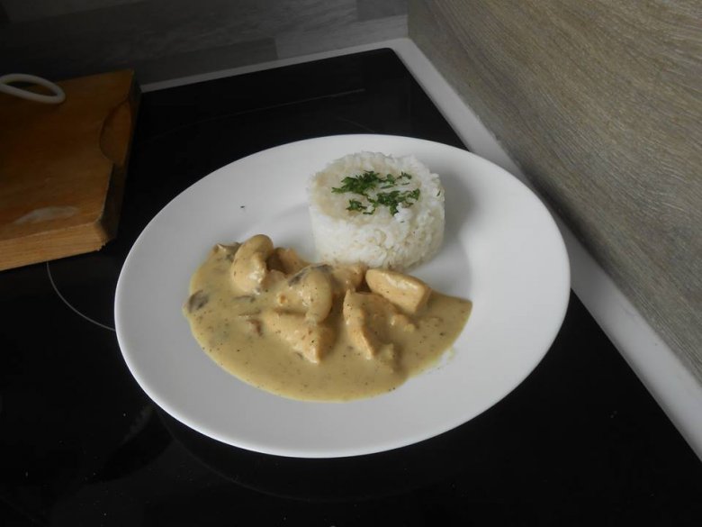aiguillettes de poulet curry et coco au cookeo