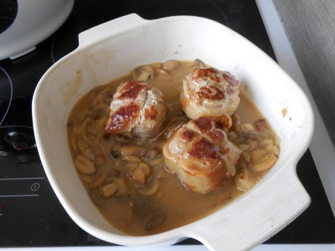 Paupiettes de Porc aux champignons au Cookeo