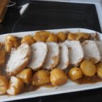 Rôti de porc et pommes de terre et champignon sauce moutarde à l&rsquo;ancienne au multicuiseur Moulinex