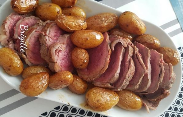 Rôti de boeuf et pommes de terre Grenailles
