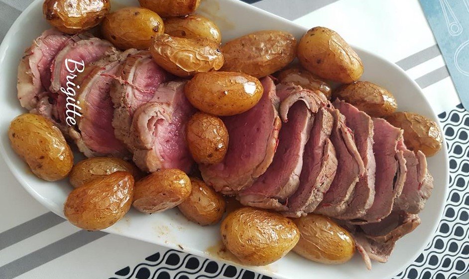 Rôti De Boeuf Et Pommes De Terre Grenailles