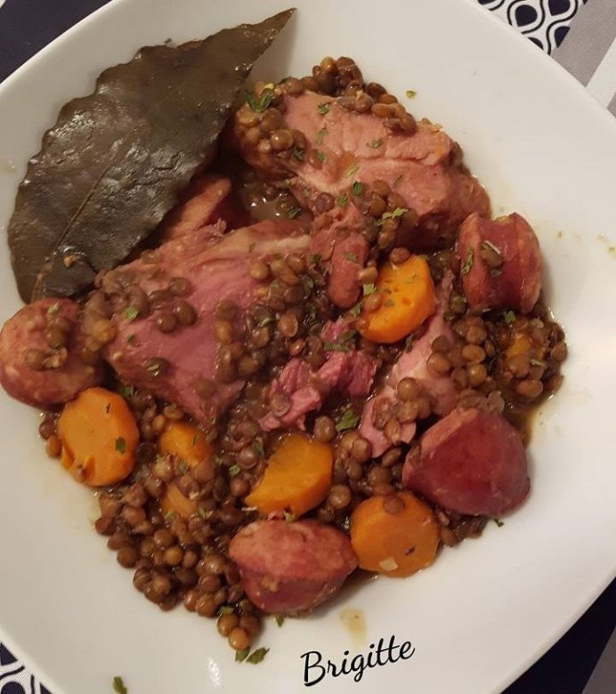 Petit salé aux lentilles de La cuisine de Bibi au cookeo